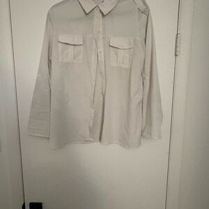 Classic White Button-Up Blouse